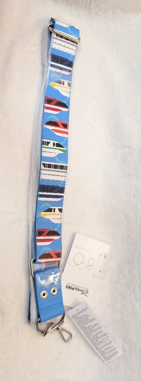 Disney Parks Monorail Pin Trading Gear Belt Lanyard Accessory New